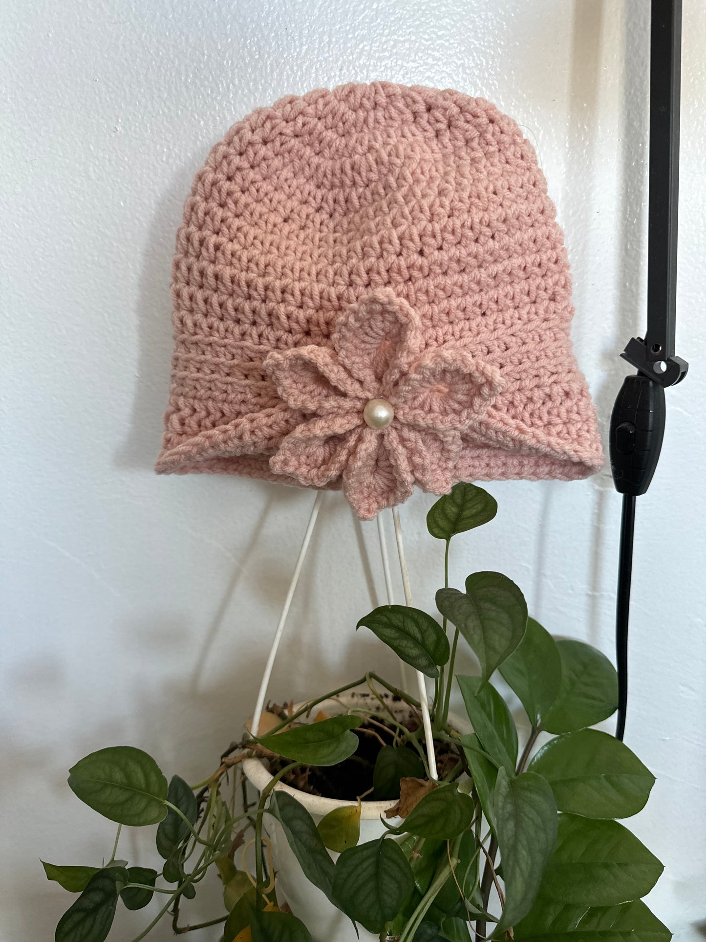 Pink flower hat